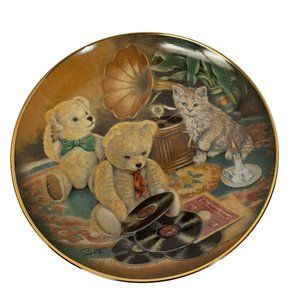 Franklin Mint Collectible Plate Teddys Music Hour by Sue Willis Porcelain 8"